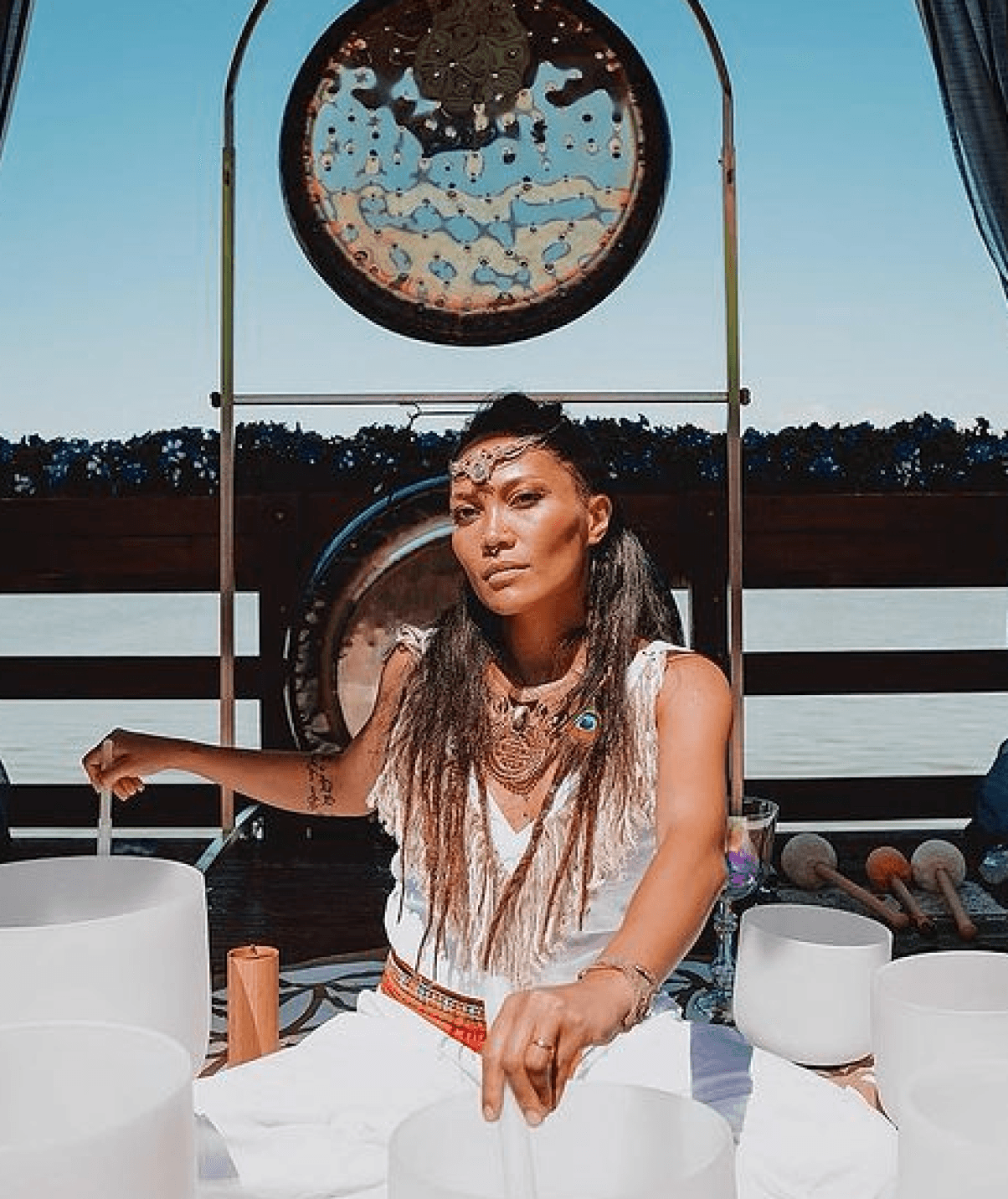 A woman at a festival